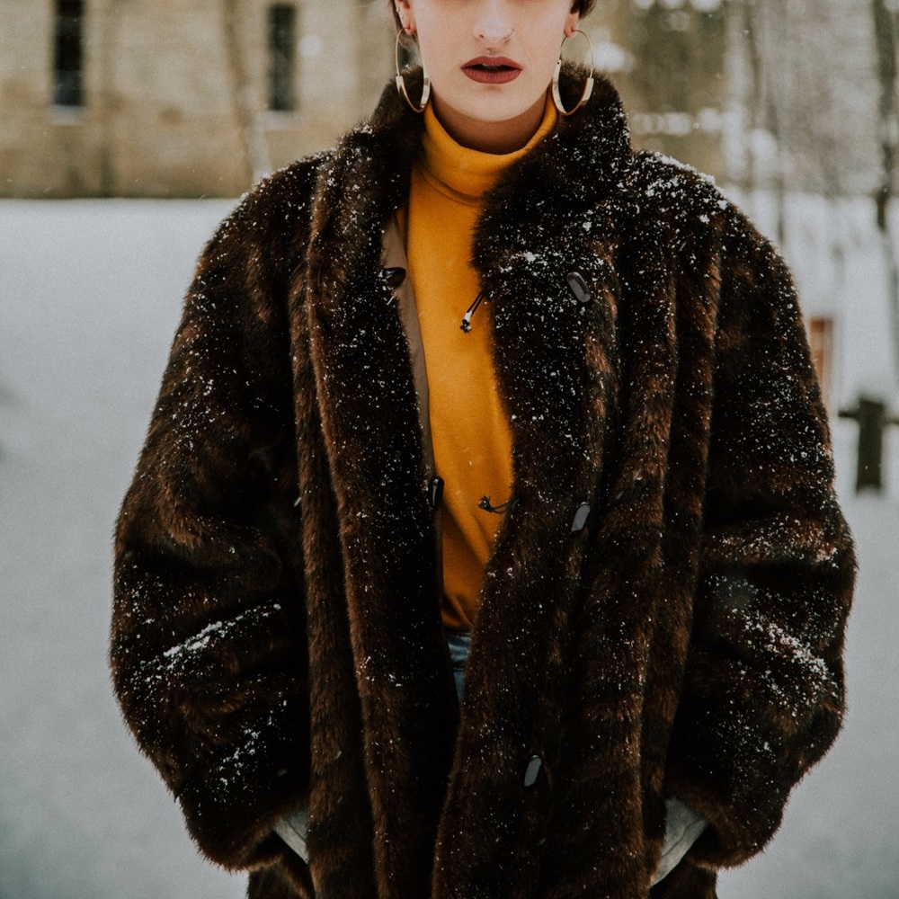 Vintage Faux Fur Oversized Coat